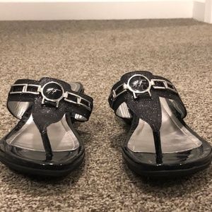 Black Open Toe Sandals